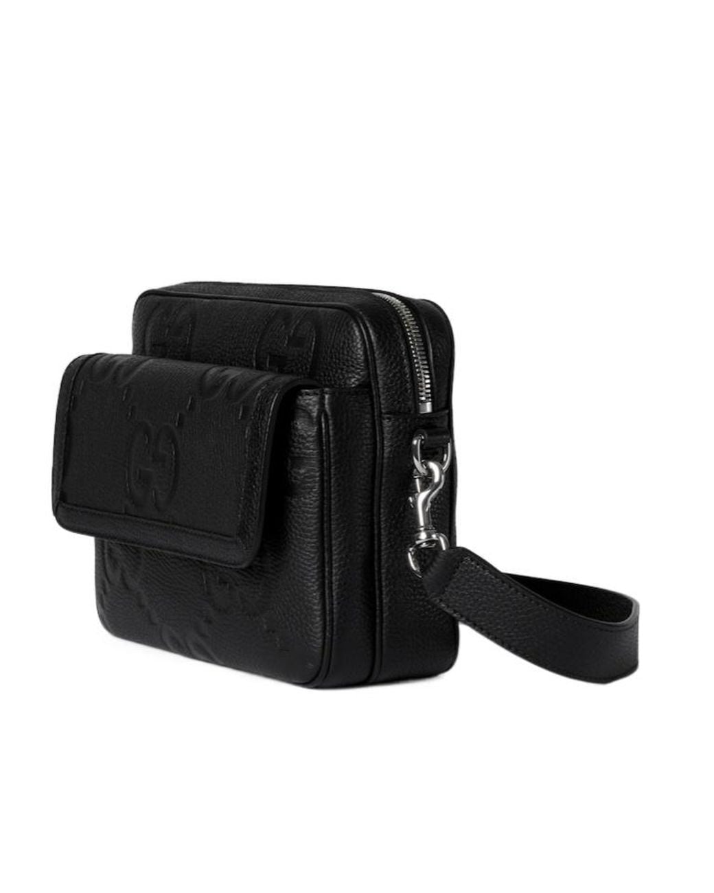 Gucci Black Jumbo Gg Small Crossbody Bag for men