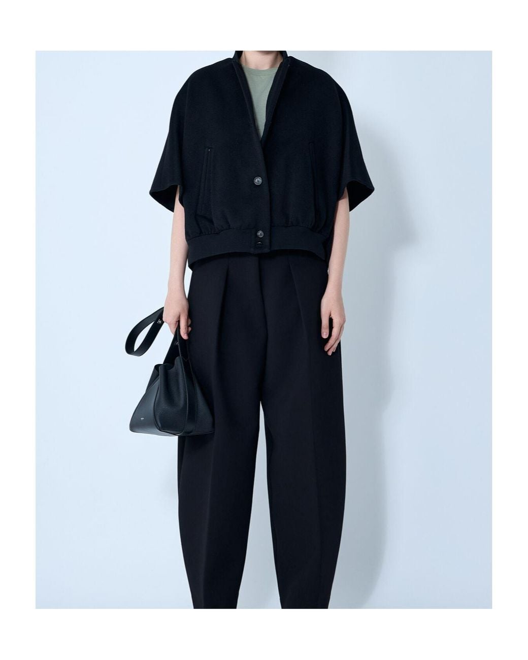 Max Mara Blue Leticia Button-Up Coat