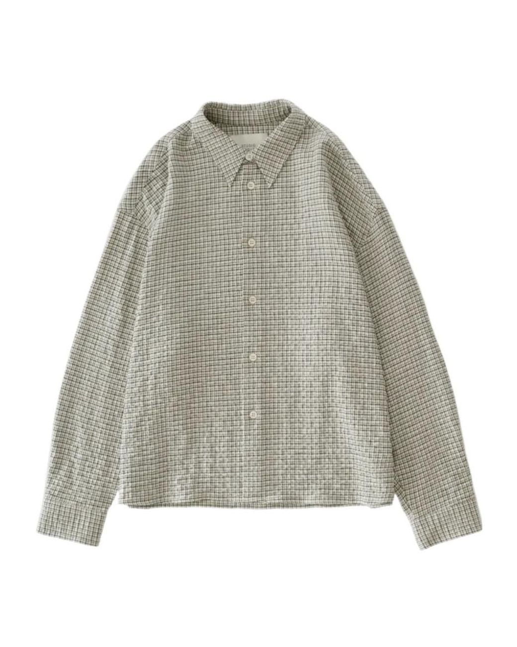 Studio Nicholson Gray Plaid Shirt for men
