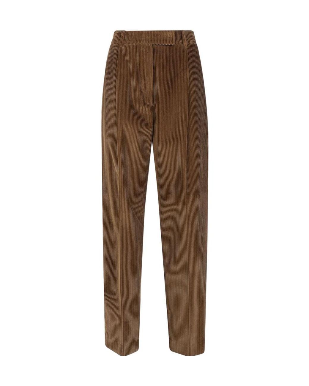 Rohe Brown Pleated Casual Trousers