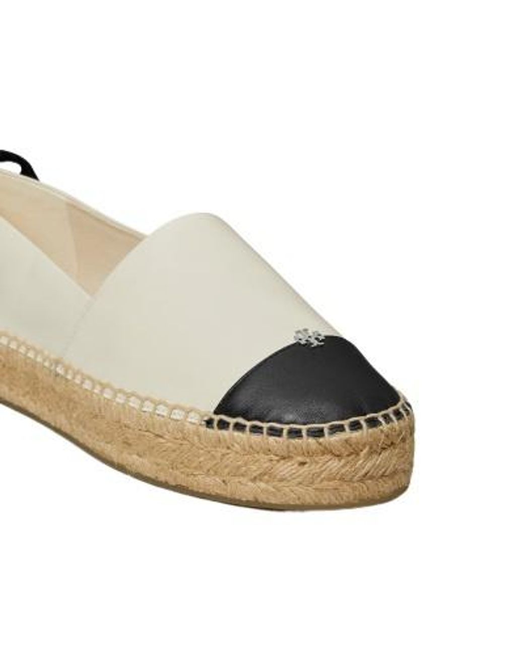 Tory Burch Black Cap-Toe Espadrilles