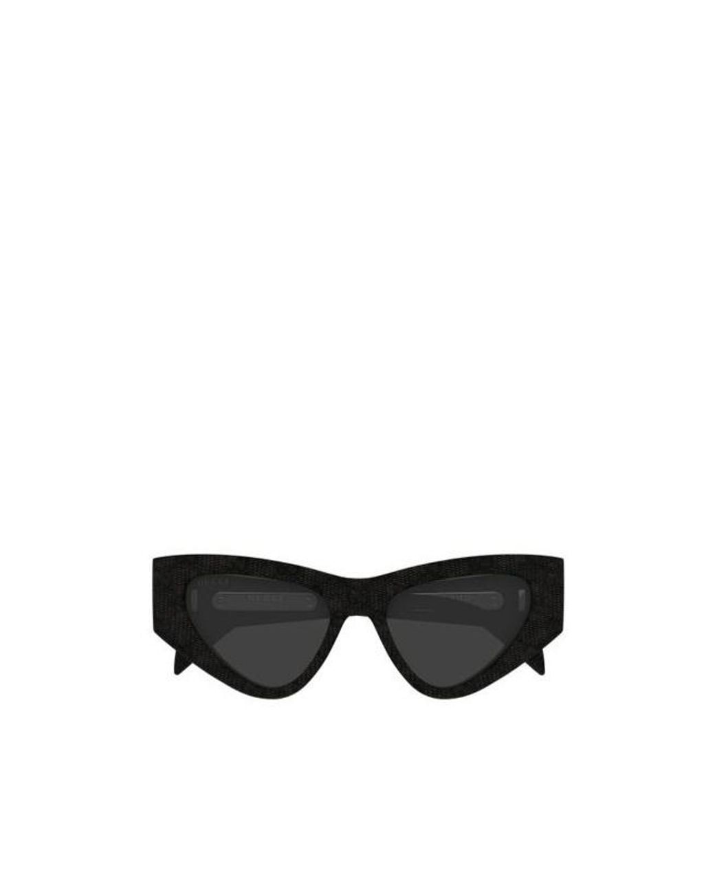 Gucci Black Eyewear Cat-Eye Frame Sunglasses