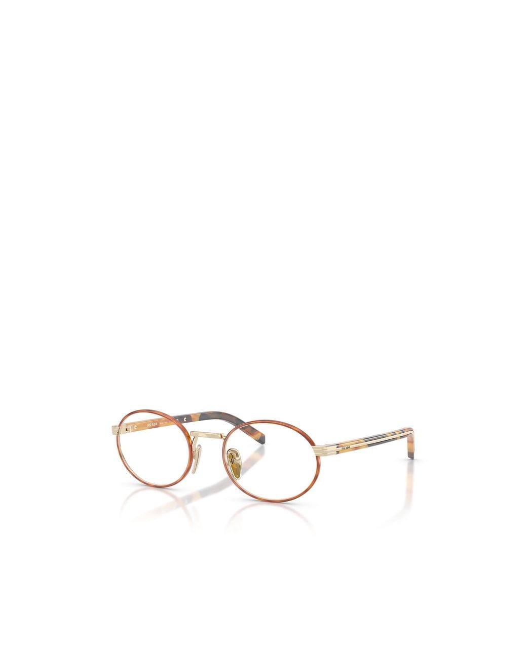 Prada White Eyewear Oval Frame Glasses