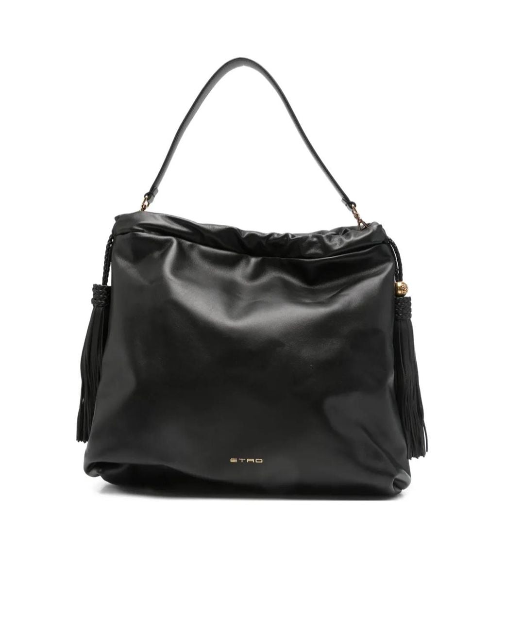 Etro Black Kalispera Tassel Shoulder Bag