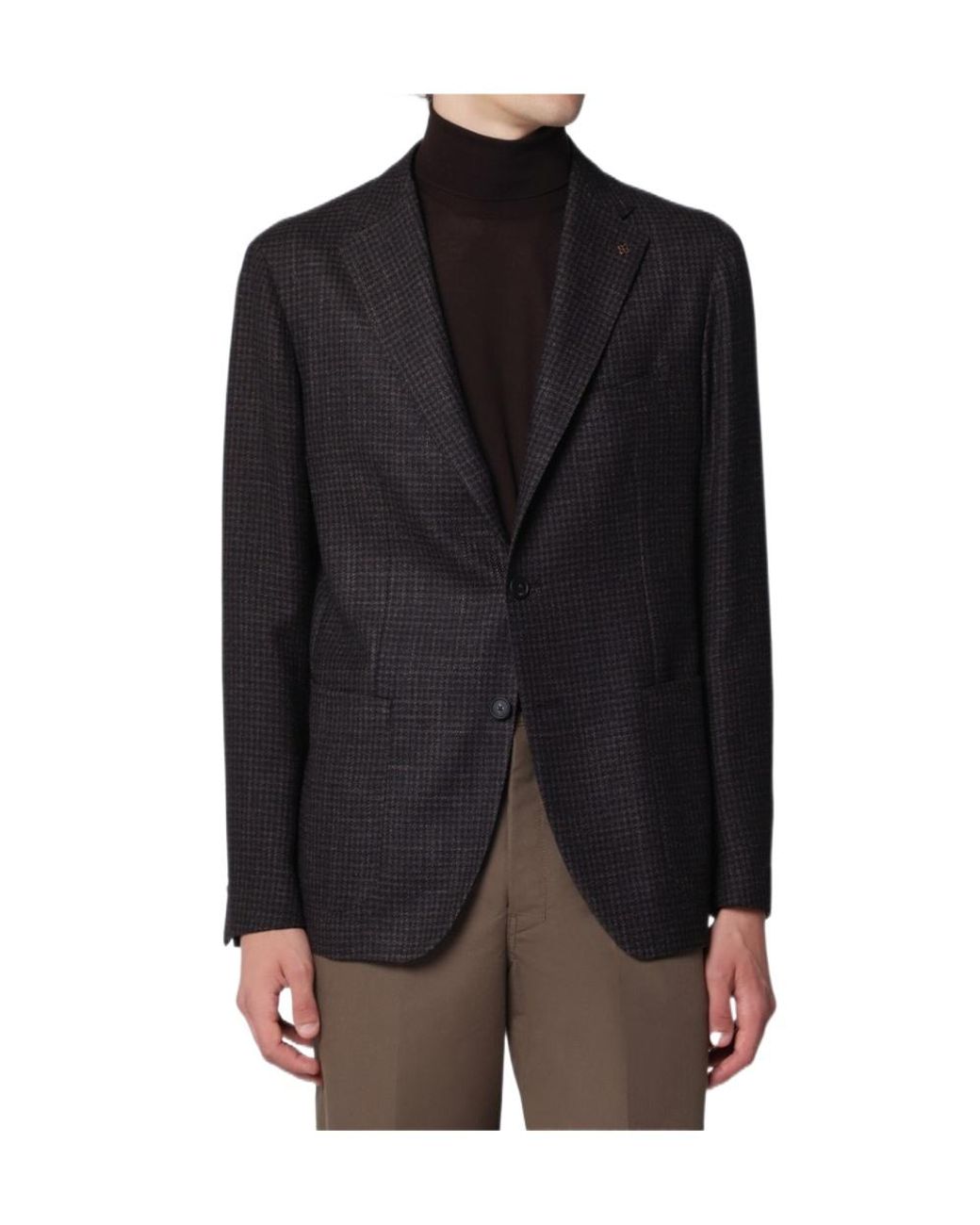Tagliatore Black Single Breasted Jacket for men