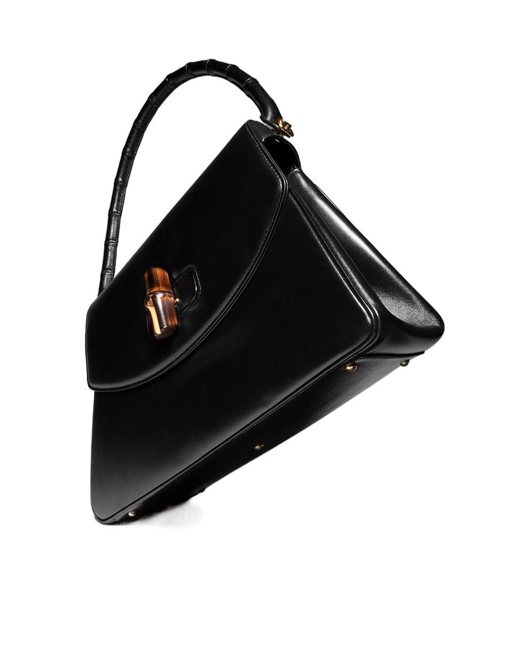 Gucci Black Bamboo Vendetta Medium Top Handle Bag