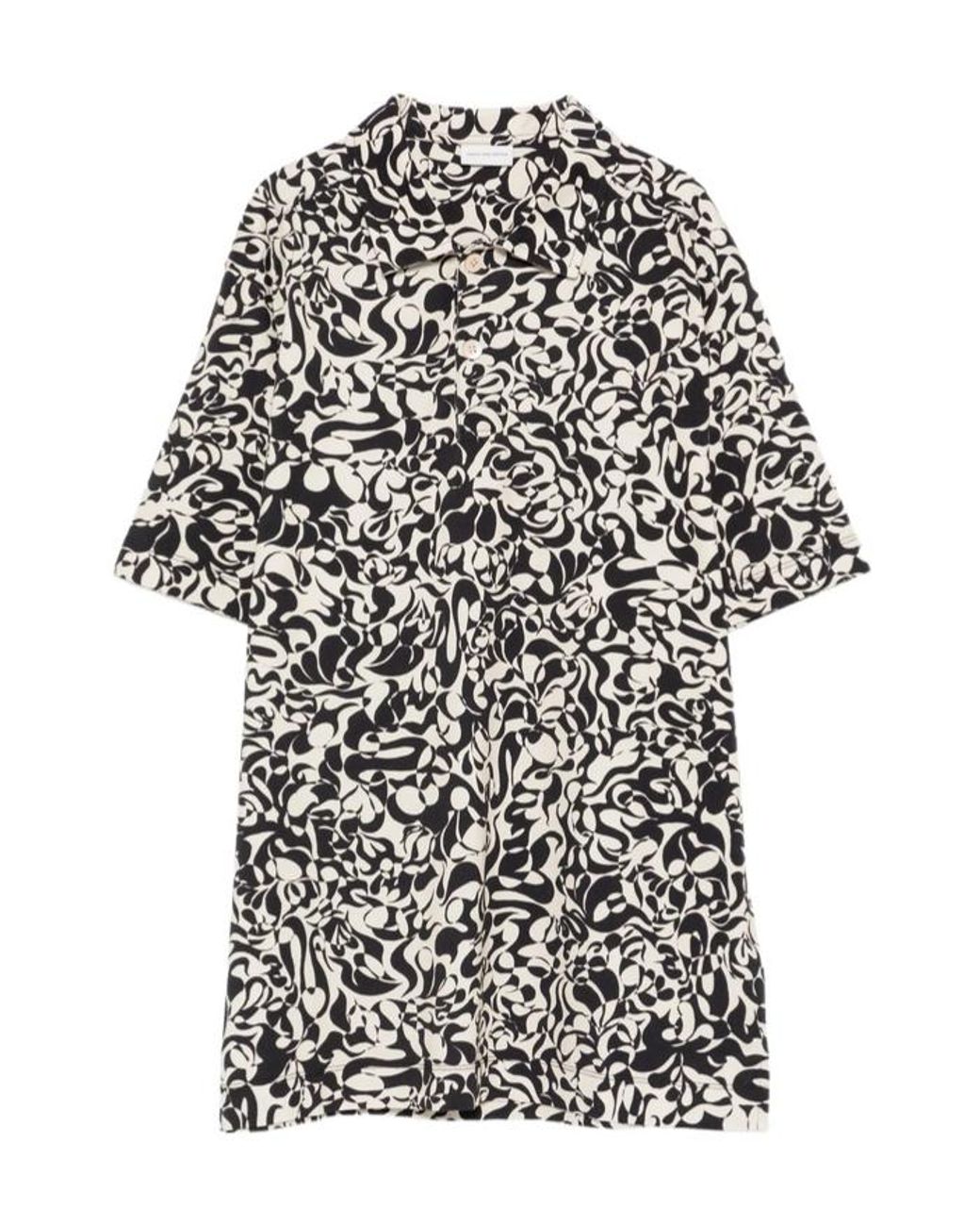 Dries Van Noten White Printed Shirt for men