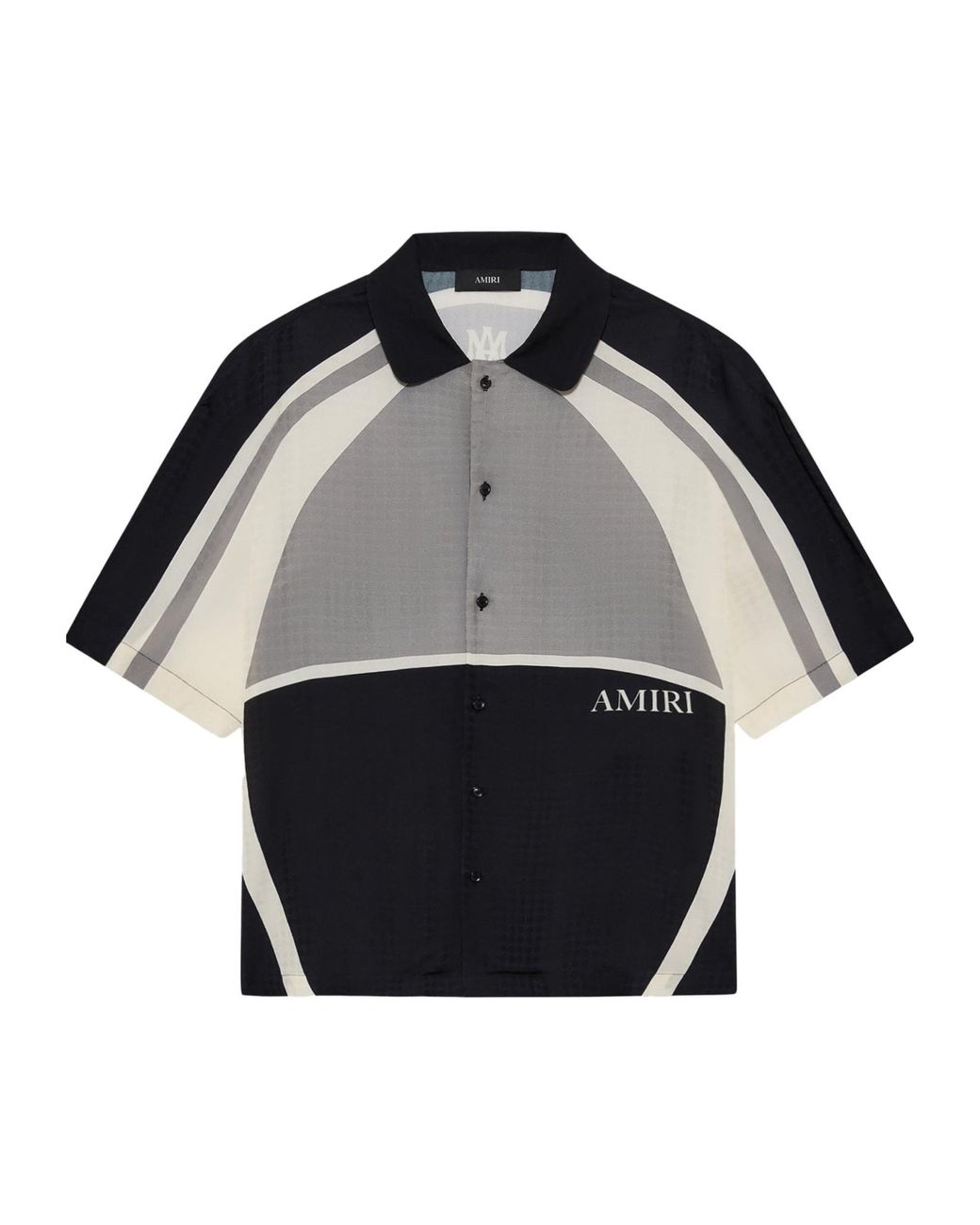 Amiri Black Panel Buttoned Shirt for men