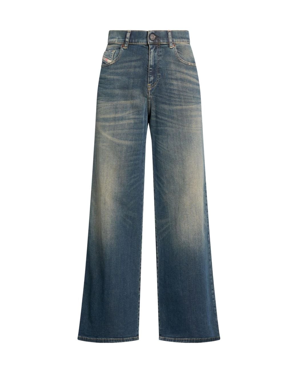 DIESEL Blue High-Waisted Flared Jeans
