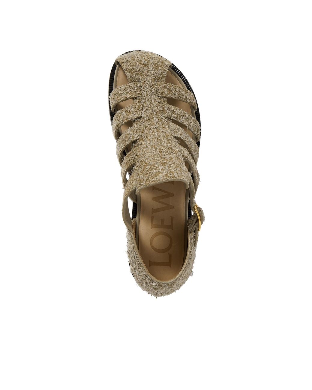 Loewe Brown Campo Round-Toe Sandals