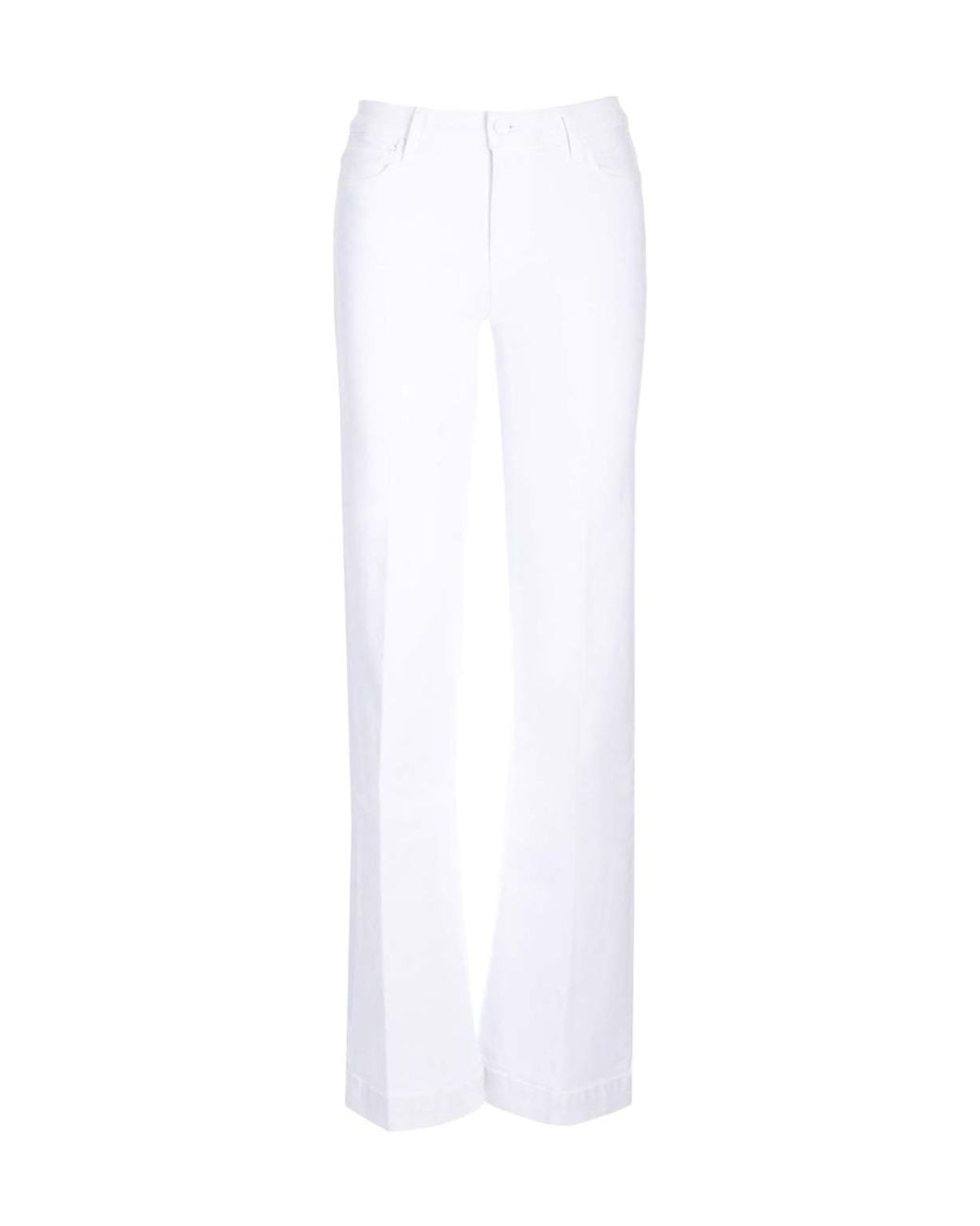 PAIGE White Belt-Strap Jeans