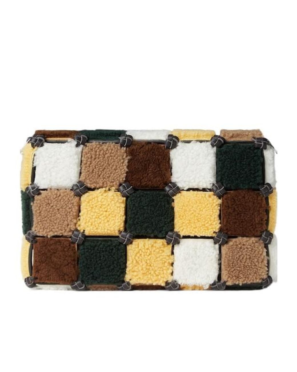 Fendi Multicolored Patchwork Shearling Bag for men