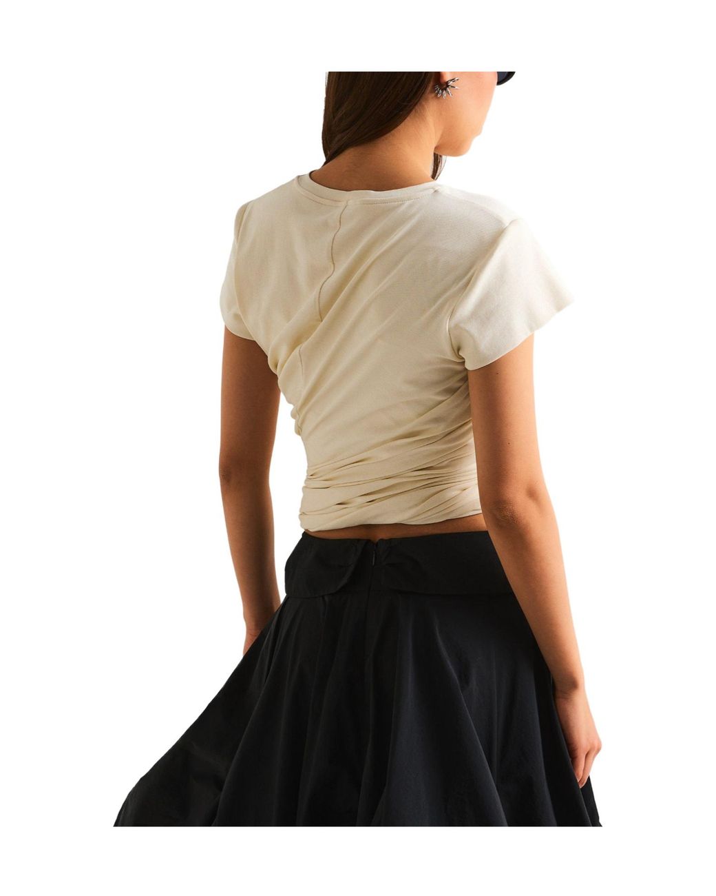 Magda Butrym White Wrap Top