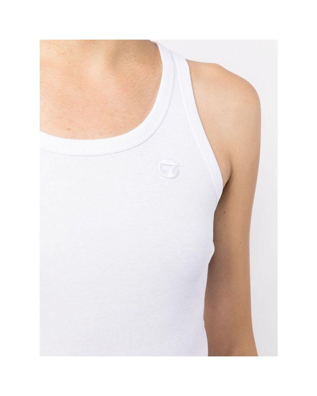 Coperni White Logo Logo Round Collar Vest for men