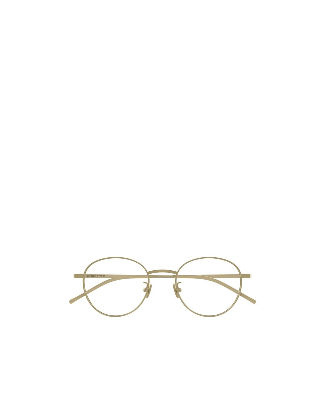 Bottega Veneta White Eyewear Oval Frame Glasses for men