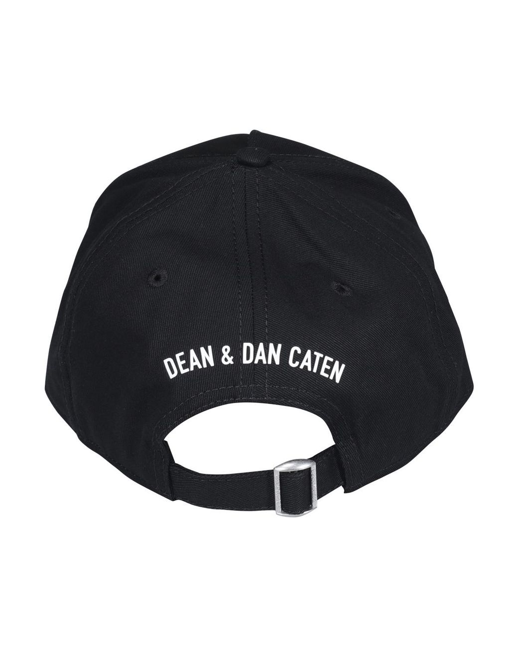 DSquared² Black Logo Printed Distressed Baseball Cap for men