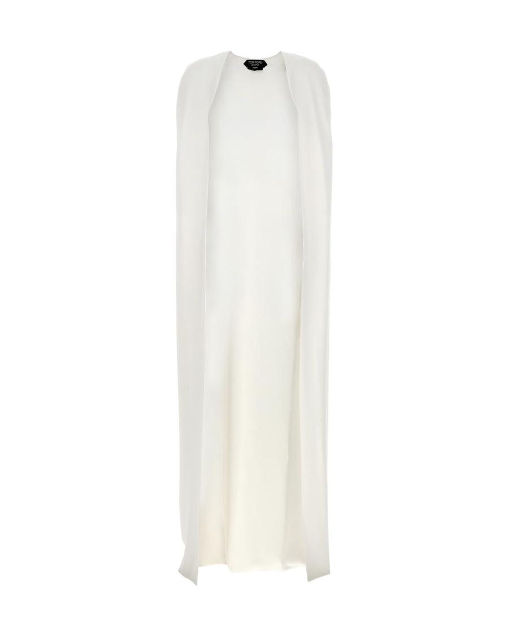 Tom Ford White Open-Front Evening Cape
