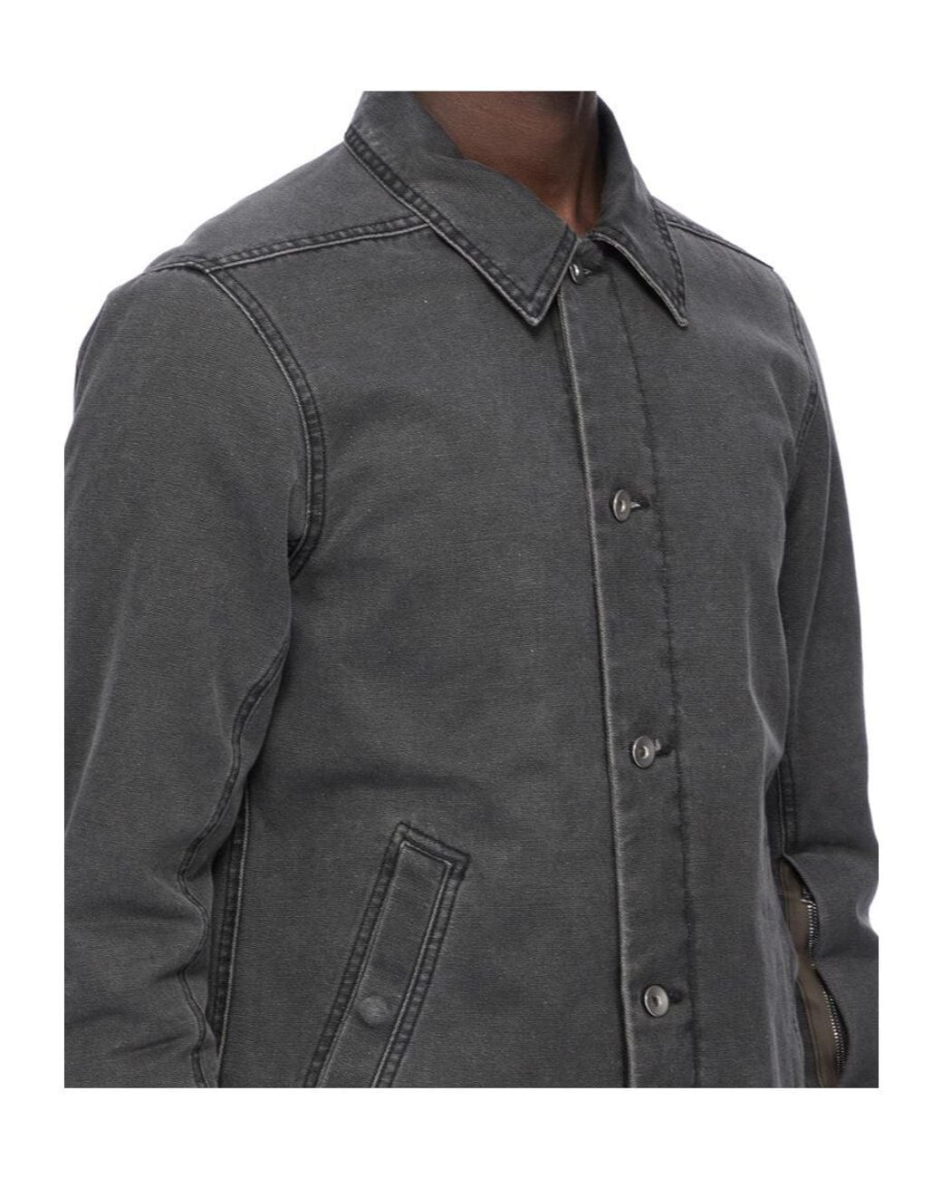 Rick Owens Gray Button-Up Shirt for men
