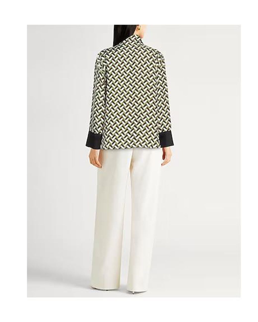 Max Mara Black Geometric Print Shirt