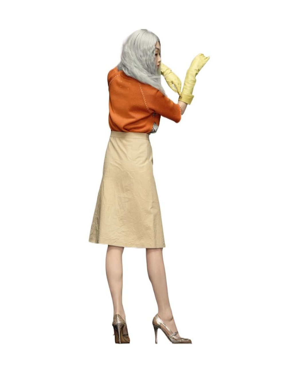 Maison Margiela Natural Utility Cotton Skirt