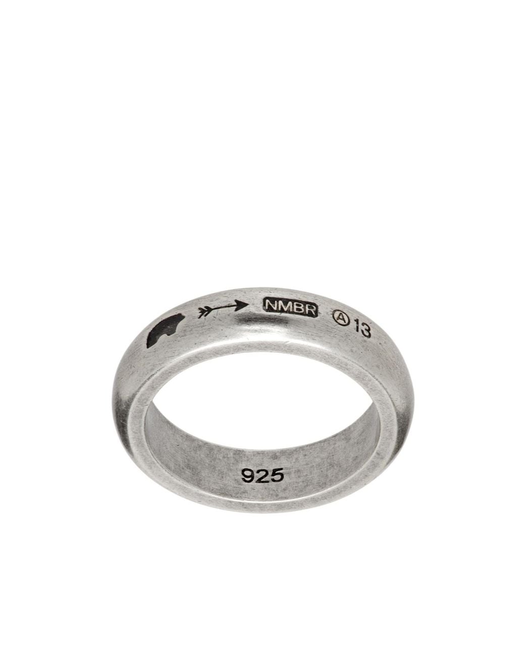 NUMBERING Metallic Circular Ring for men