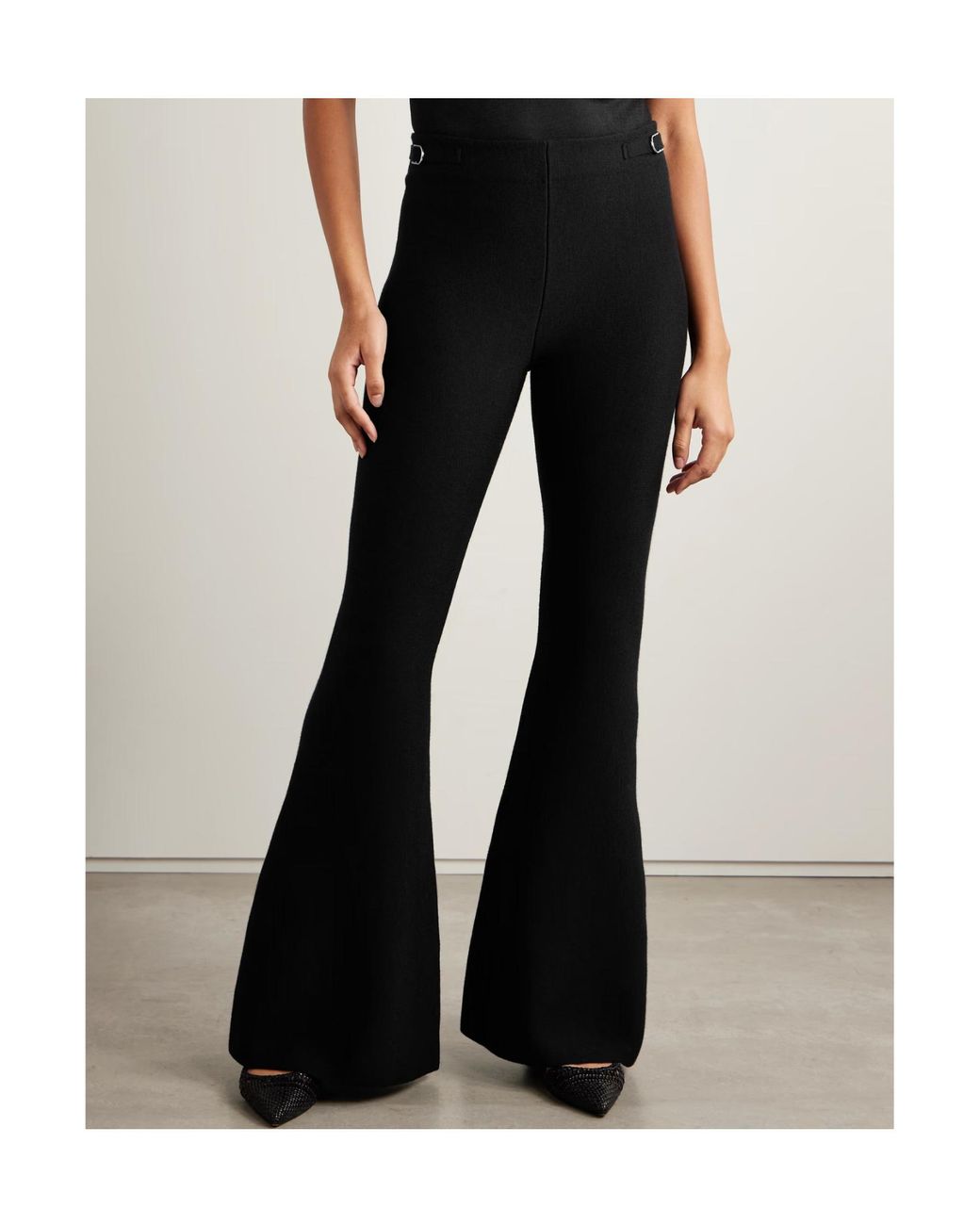 Gabriela Hearst Black Ayala Knitted Flare Pants