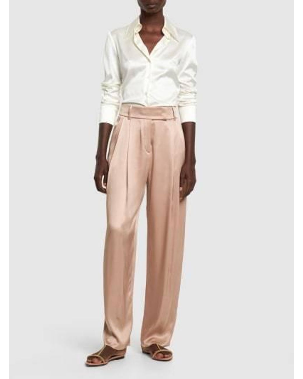 Giorgio Armani Natural Belt Loop Crease Casual Pants