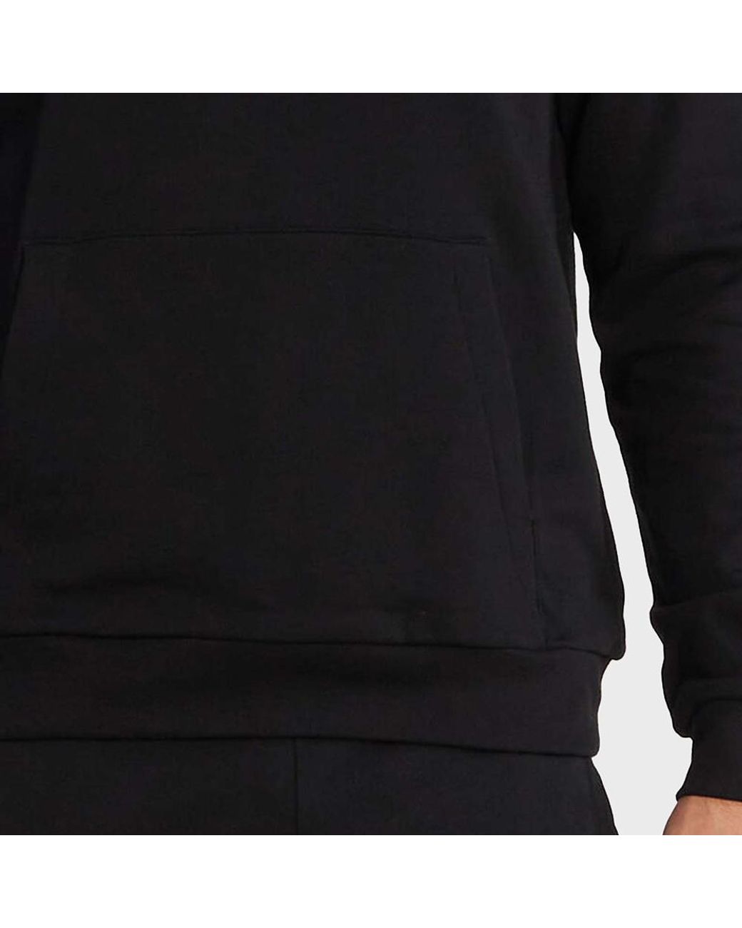 EA7 Black Logo Logo Hooded Sweater for men