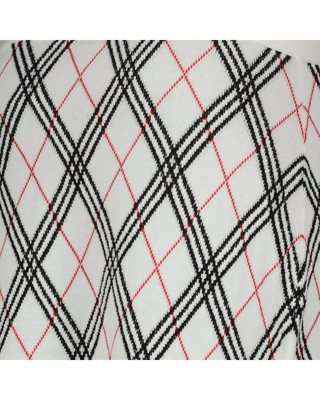 Burberry Multicolor Ekd Jacquard Checked Knitted Midi Skirt
