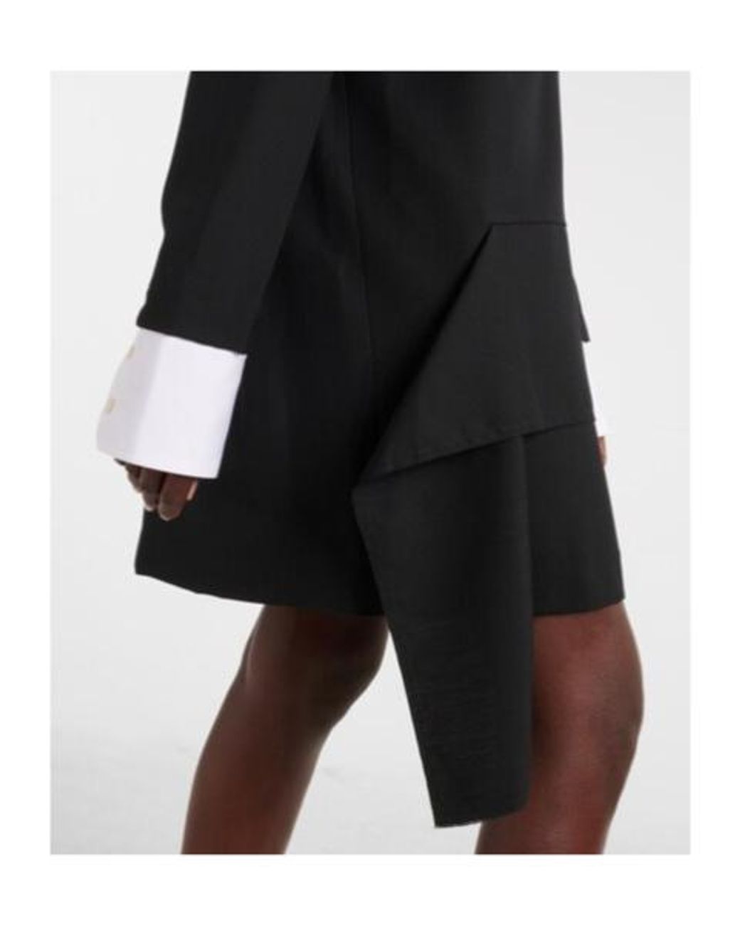 Plan C Black Wool-Blend Minidress