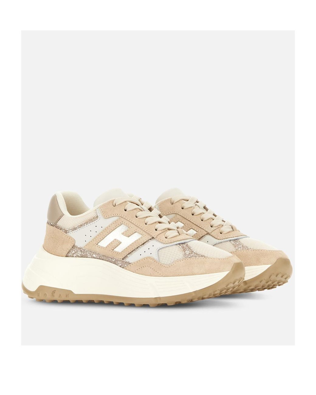 Hogan Natural Hi-Fi Lace-Up Sneakers