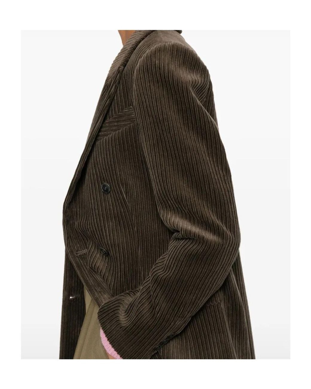 P.A.R.O.S.H. Green Double-Breasted Corduroy Blazer
