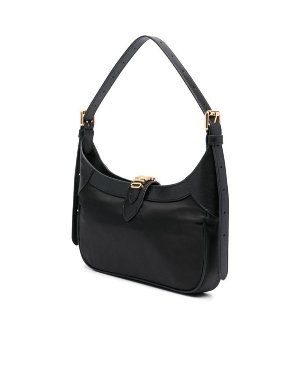 Moschino Black Logo Lettering Hobo Bag