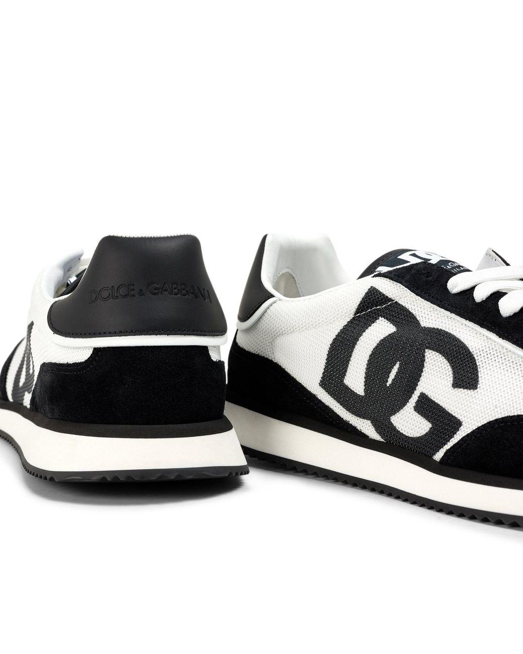 Dolce & Gabbana White Color-Blocked Sneakers for men