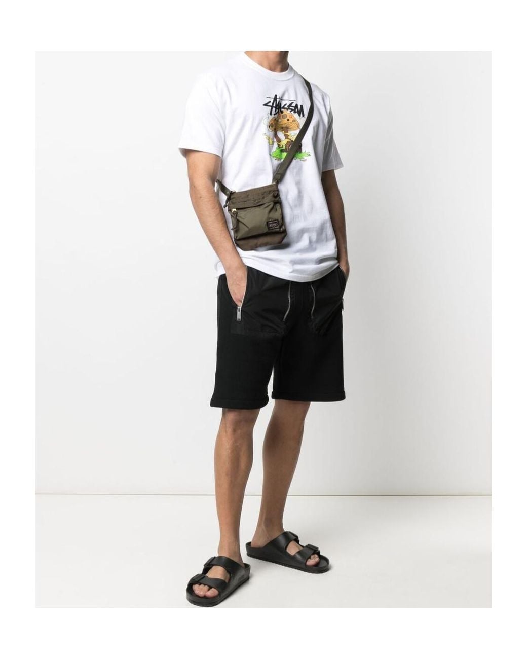 Porter-Yoshida and Co Metallic Force Zipper Shoulder Bag for men