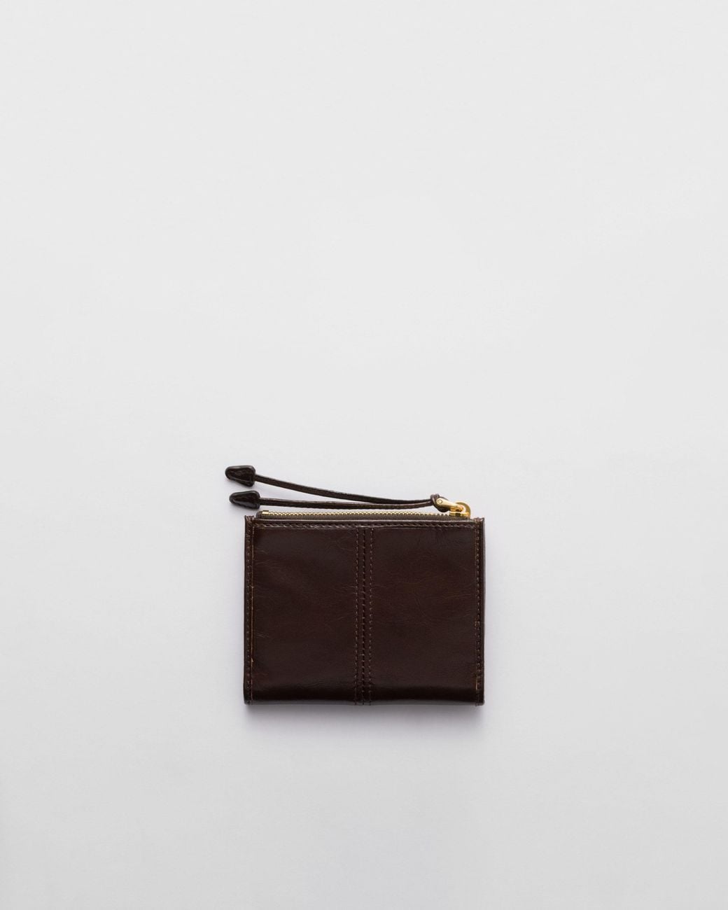 Prada Brown Triangle-Logo Bi-Fold Wallet