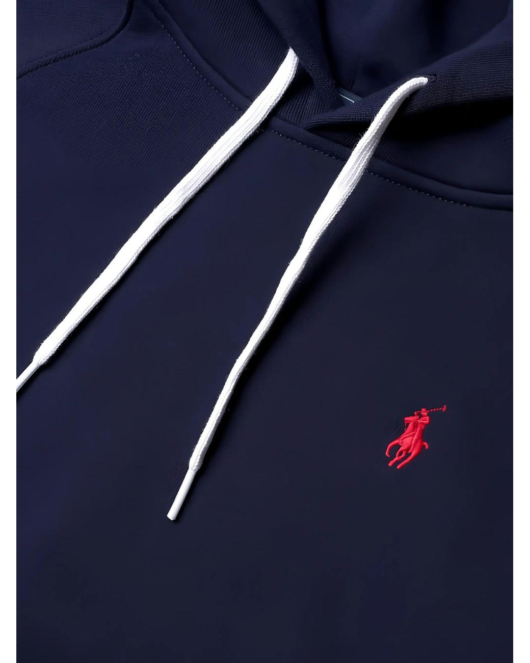 Polo Ralph Lauren Blue Logo Embroidered Drawstring Hoodie