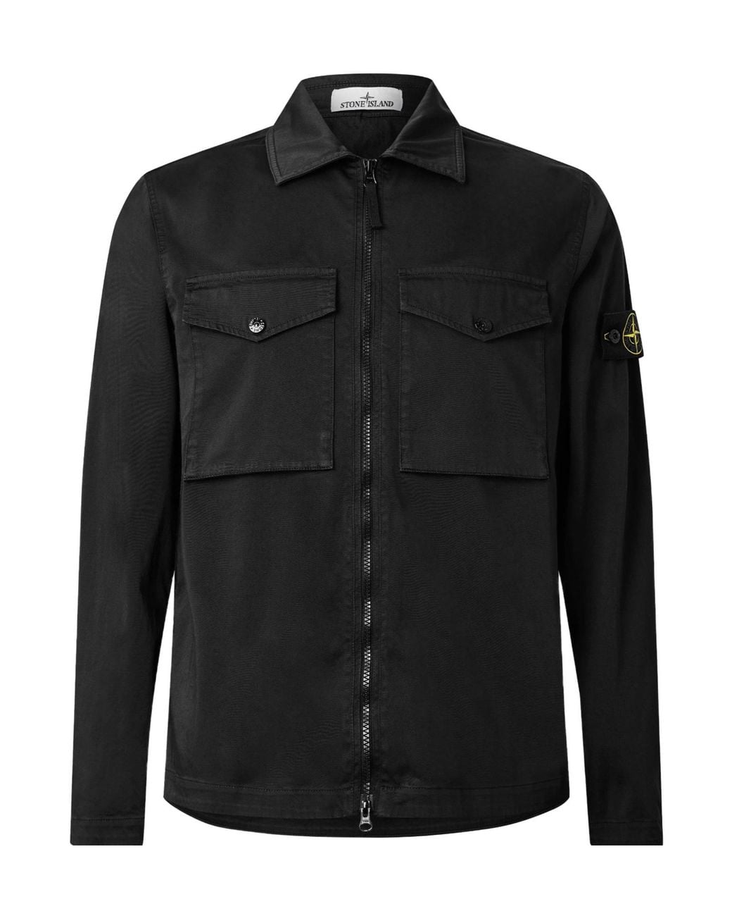 Stone Island Black Shirt Coat for men