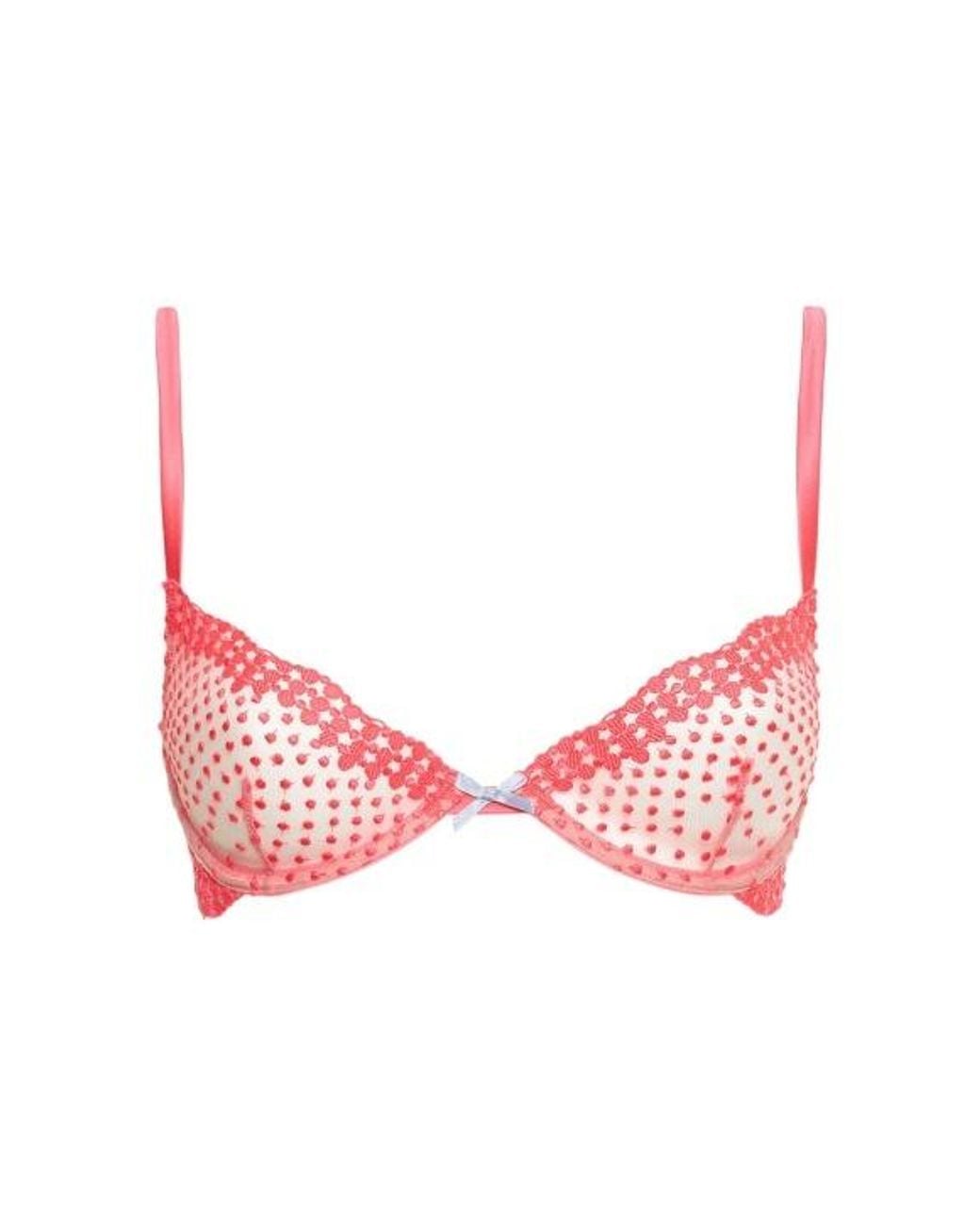 Fleur du Mal Pink Dotty Demi Bra