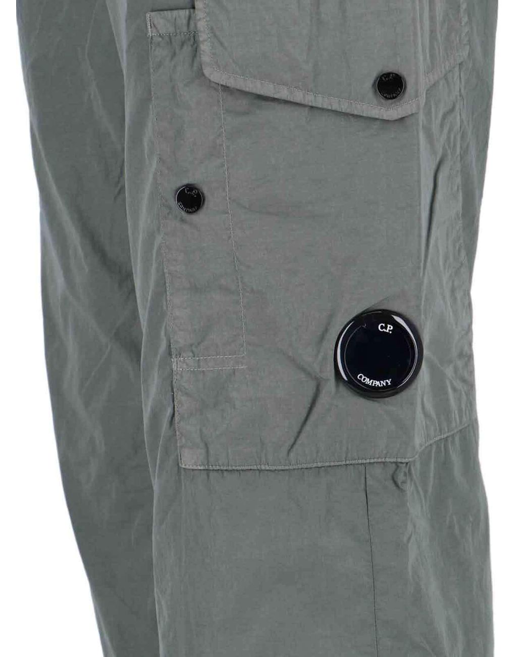 C P Company Gray Straight-Leg Cargo Pants for men