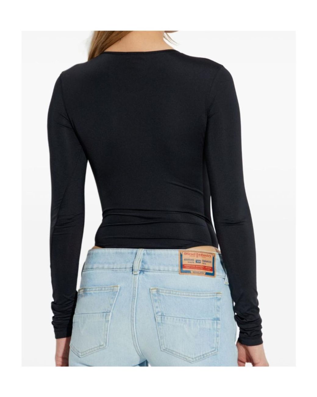 DIESEL Blue Oval D Cut Out Logo Bodysuit