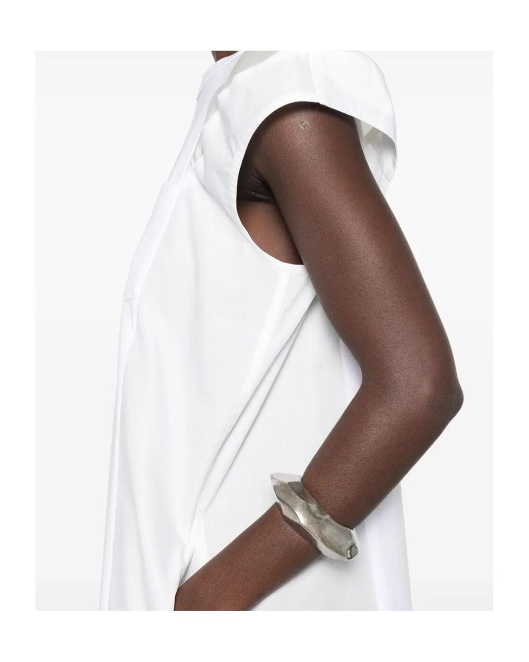 Sacai White Layer-Detail Mini Dress