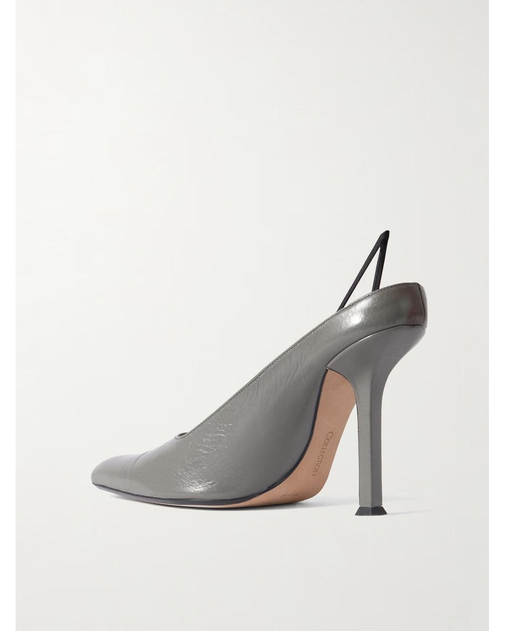 Calvin Klein White Crinkled-Leather Pumps