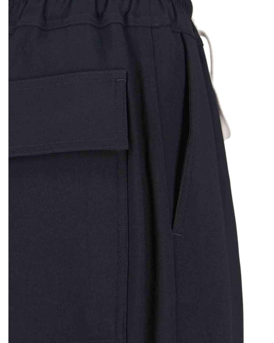 Rick Owens Black Drawstring Trousers