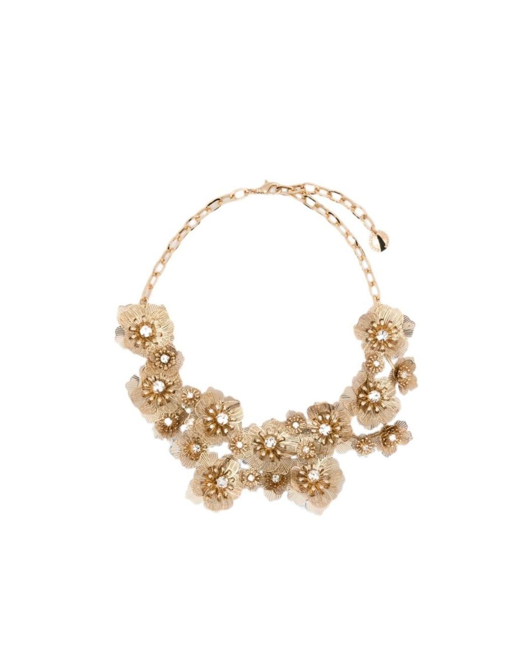 Carolina Herrera Metallic Floral-Patterned Necklace