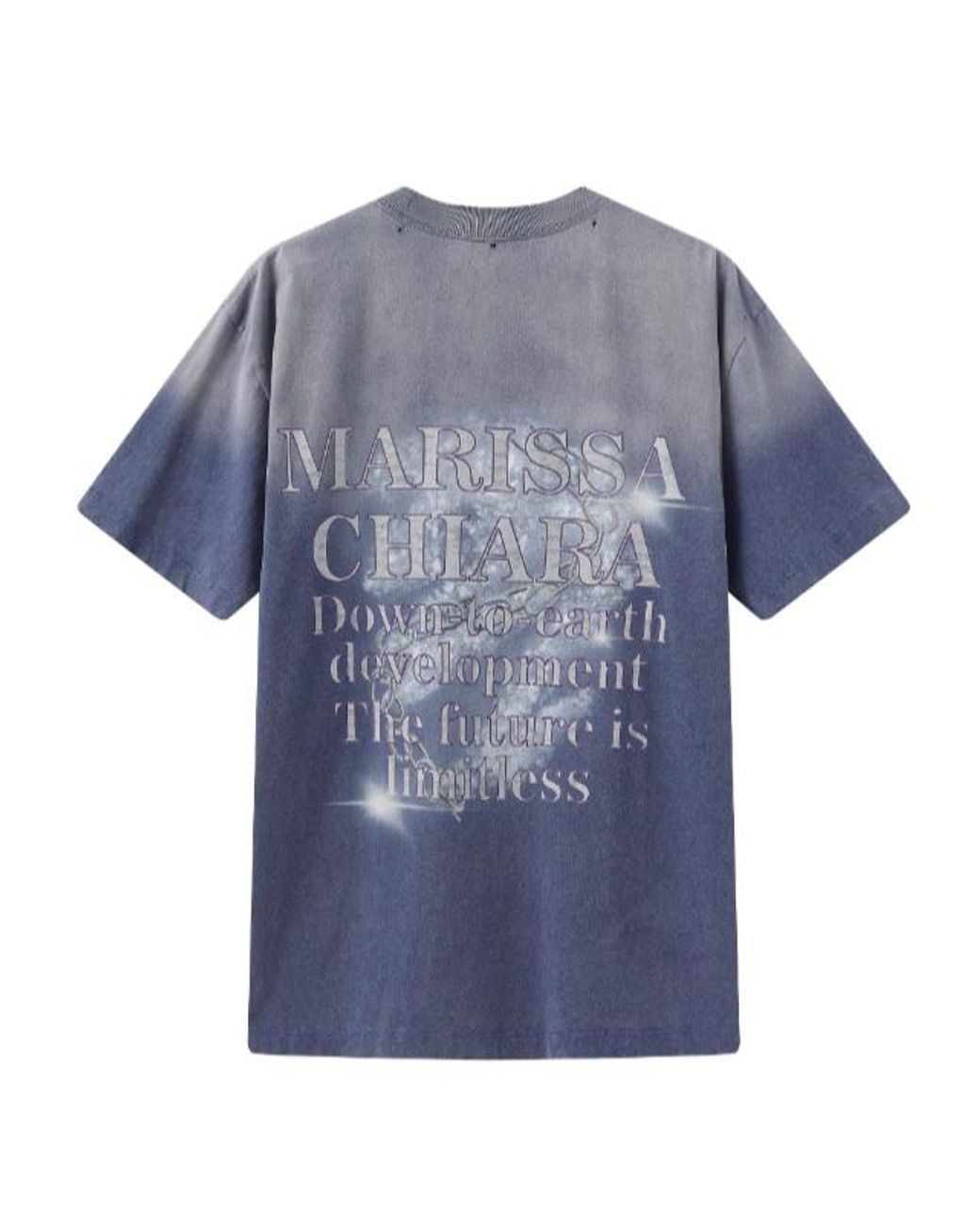 Marissa Chiara Blue Short-Sleeved T-Shirt for men