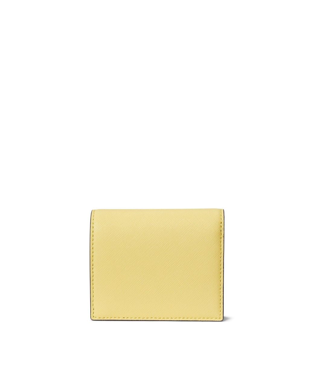 Ralph Lauren Yellow Genuineleather Trifold Wallet