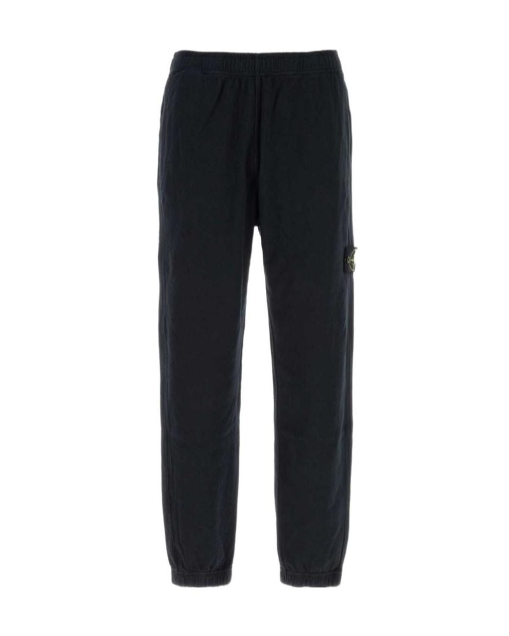 Stone Island Black Logo Pocket Joggers for men