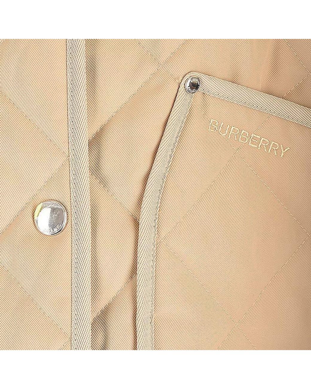 Burberry Natural Long-Sleeved Quilted Jacket