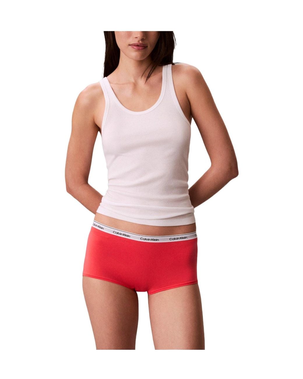 Calvin Klein Red Solidcolor Boxer Briefs